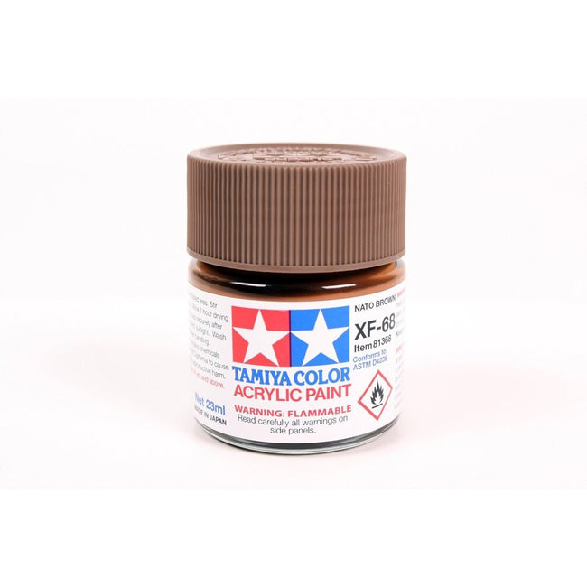 Acrylic Xf-68 Nato Brown 23Ml Bottle / Tamiya USA-Tamiya-ModelCars.com