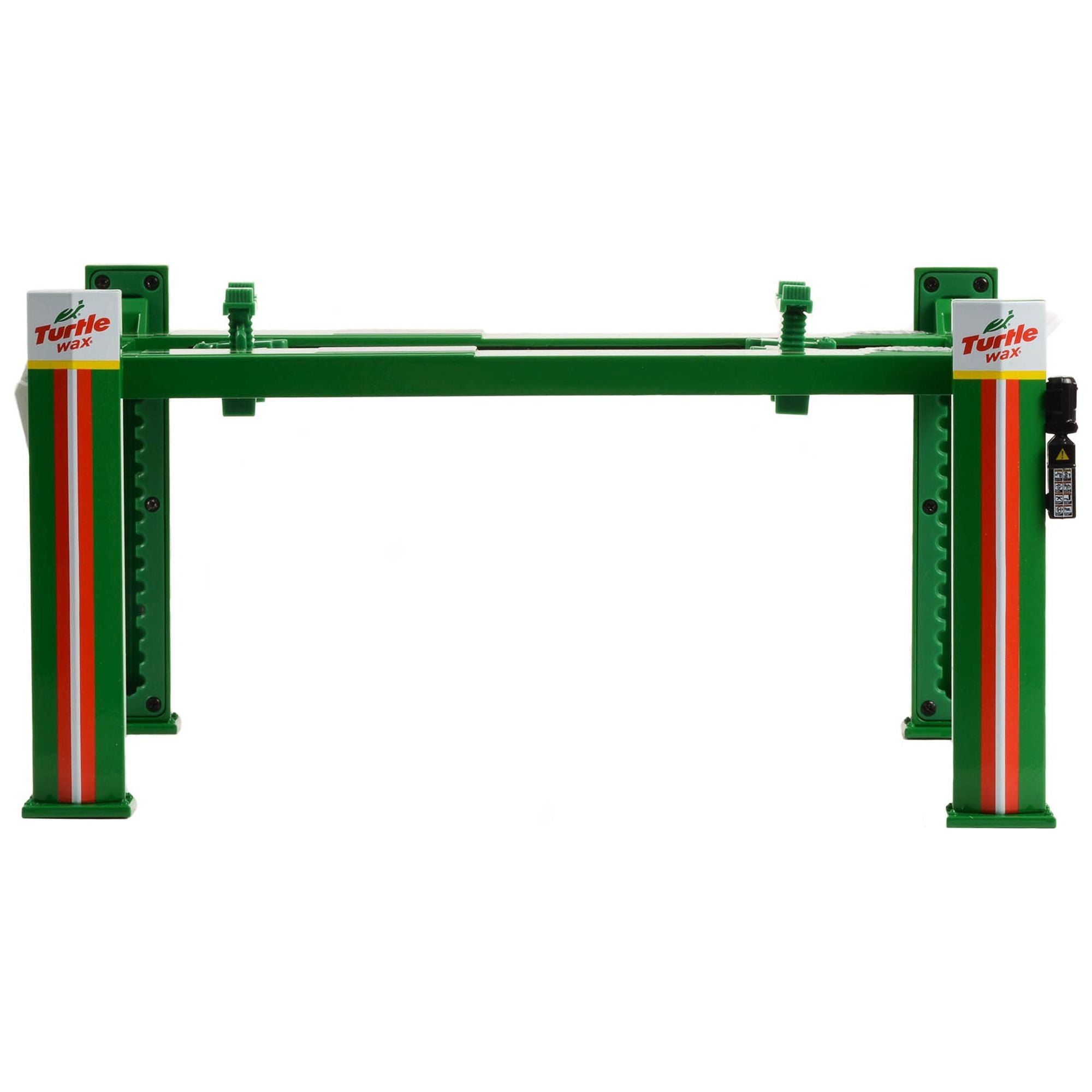 Adjustable Four Post Lift "Turtle Wax" Green 1/18 Diecast Model by Greenlight - Greenlight - ModelCars.com