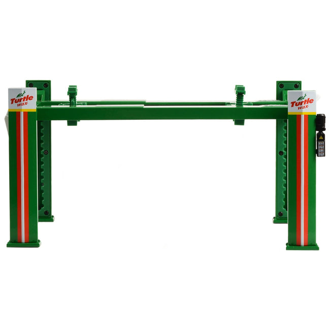 Adjustable Four Post Lift "Turtle Wax" Green 1/18 Diecast Model by Greenlight - Greenlight - ModelCars.com