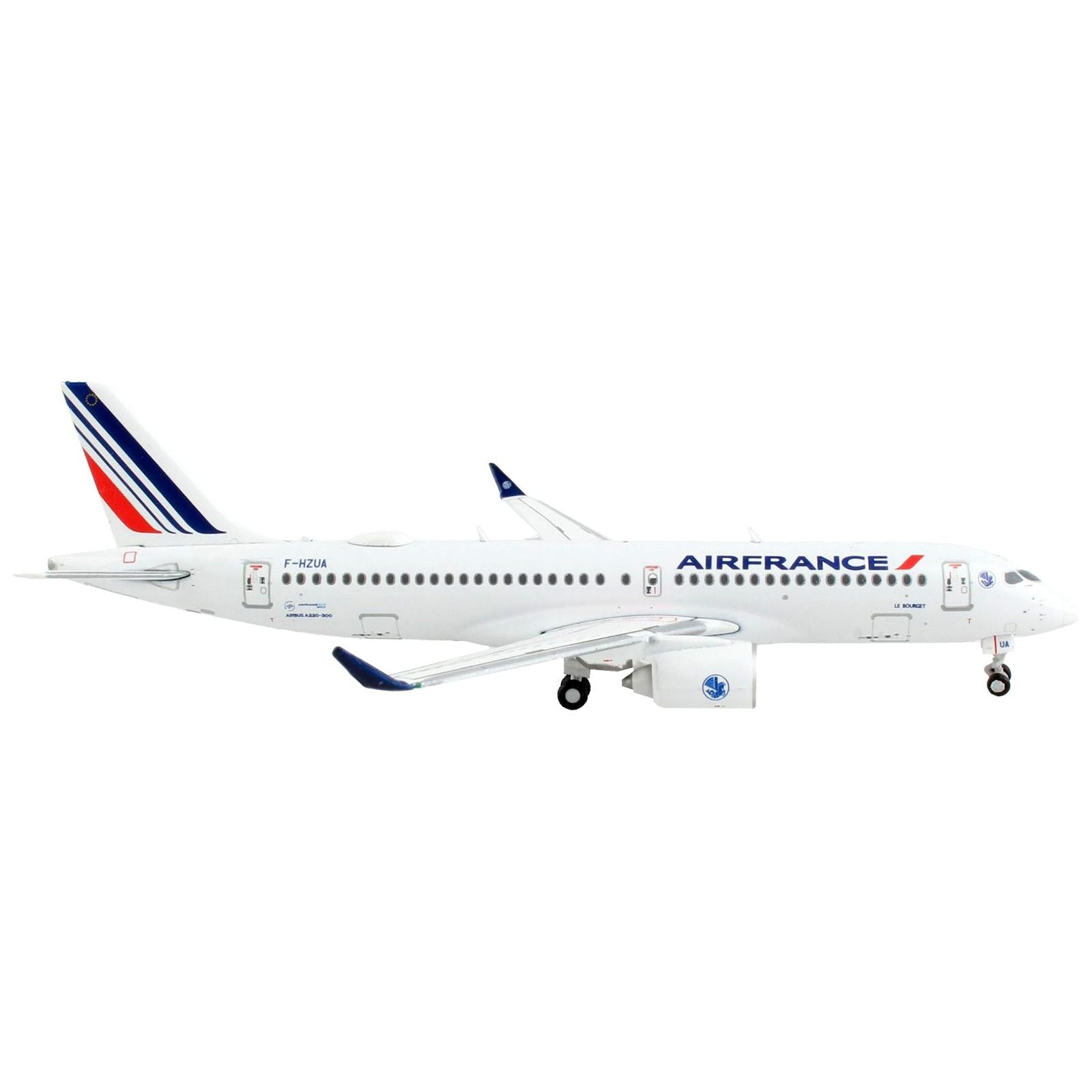 Airbus A220 - 300 Commercial Aircraft "Air France" White with Tail Stripes 1/400 Diecast Model Airplane by GeminiJets - GeminiJets - ModelCars.com