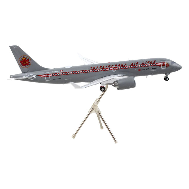 Airbus A220 - 300 Commercial Aircraft "Trans - Canada Air Lines - Air Canada" Gray with Red Stripes "Gemini 200" Series 1/200 Diecast Model Airplane by GeminiJets - GeminiJets - ModelCars.com