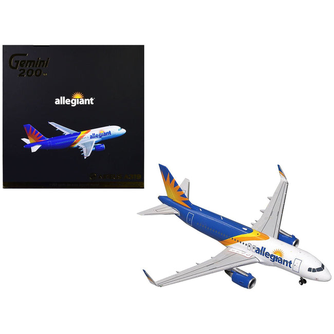 Airbus A319 Commercial Aircraft "Allegiant Air" White with Blue Tail "Gemini 200" Series 1/200 Diecast Model Airplane by GeminiJets - GeminiJets - ModelCars.com