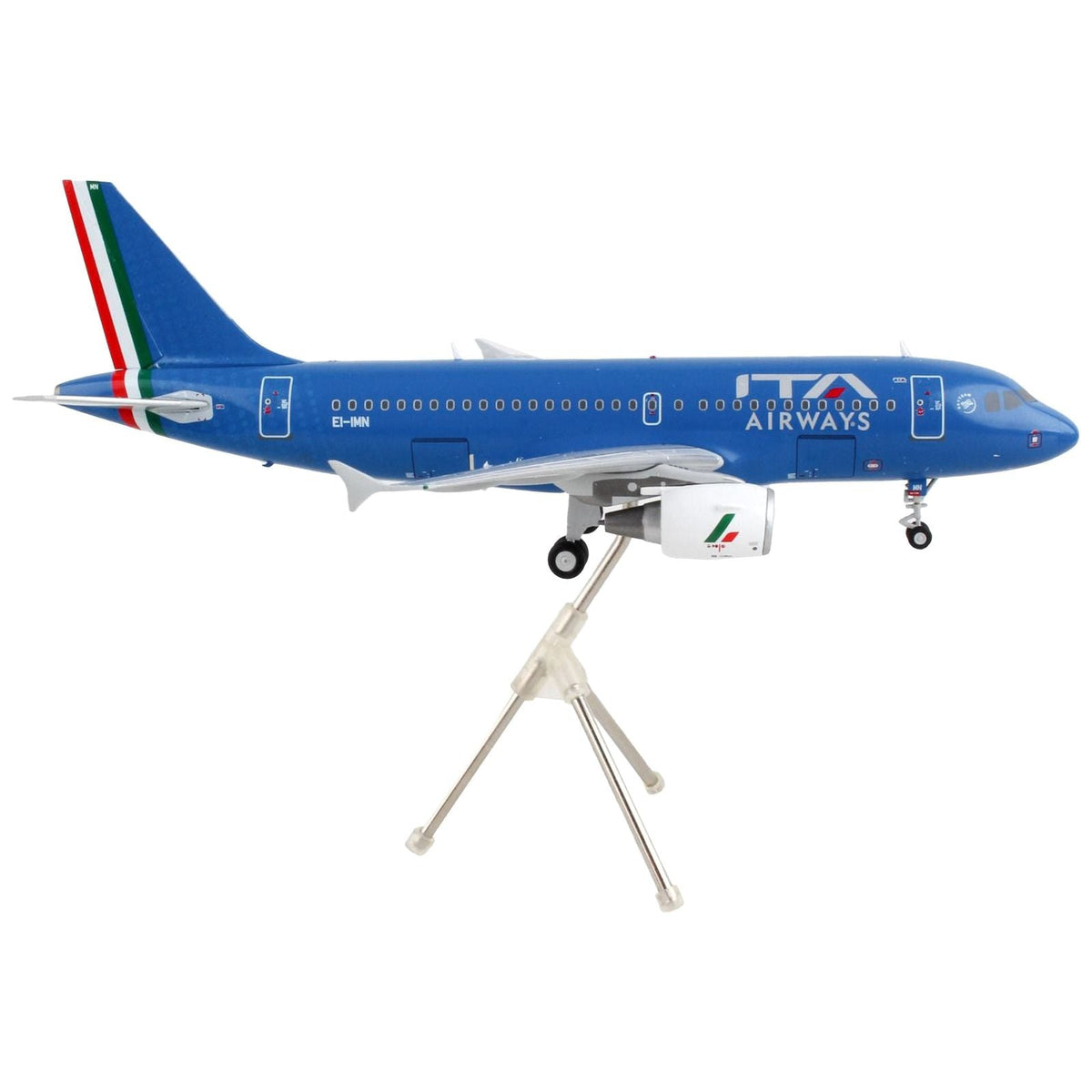 Airbus A319 Commercial Aircraft "ITA Airways" Blue with Tail Stripes "Gemini 200" Series 1/200 Diecast Model Airplane by GeminiJets-GeminiJets-ModelCars.com