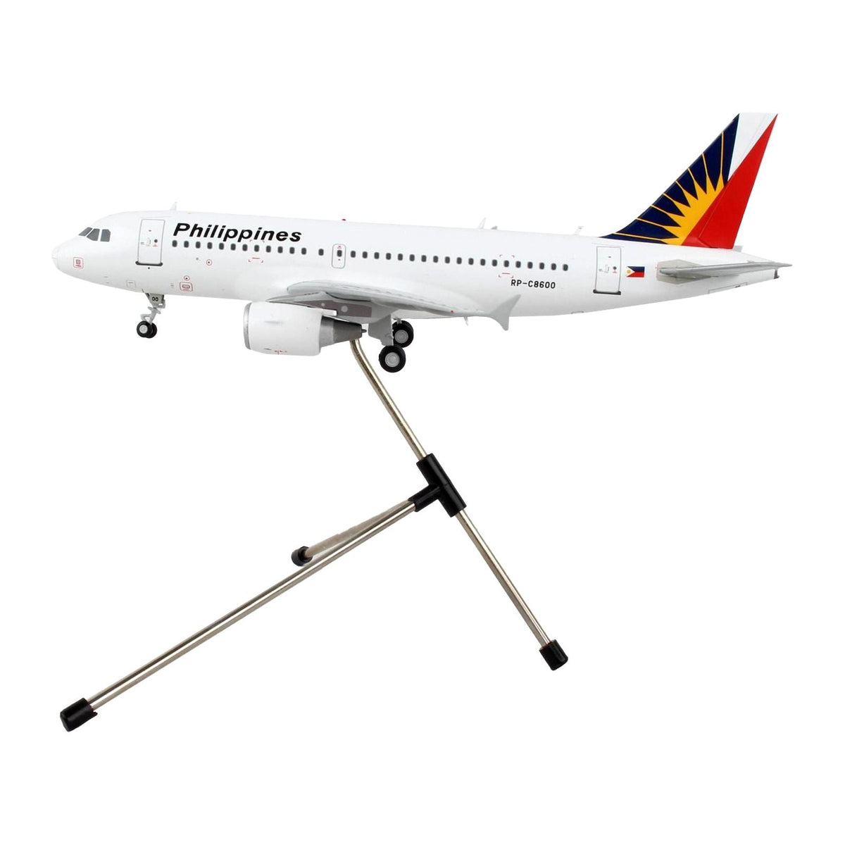 Airbus A319 Commercial Aircraft "Philippine Airlines" White with Tail Graphics "Gemini 200" Series 1/200 Diecast Model Airplane by GeminiJets-GeminiJets-ModelCars.com