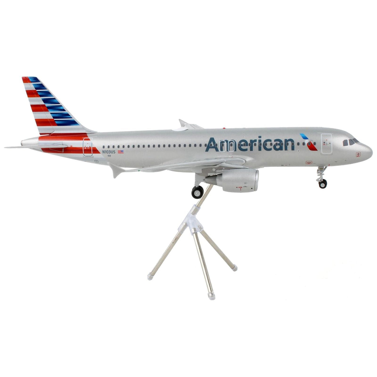 Airbus A320-200 Commercial Aircraft "American Airlines" Silver "Gemini 200" Series 1/200 Diecast Model Airplane by GeminiJets-GeminiJets-ModelCars.com