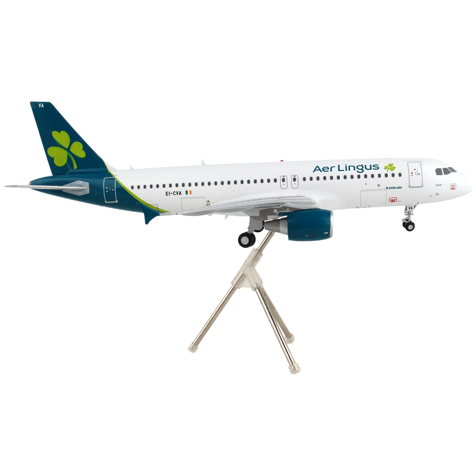Airbus A320 Commercial Aircraft "Aer Lingus" White with Teal Tail "Gemini 200" Series 1/200 Diecast Model Airplane by GeminiJets - GeminiJets - ModelCars.com