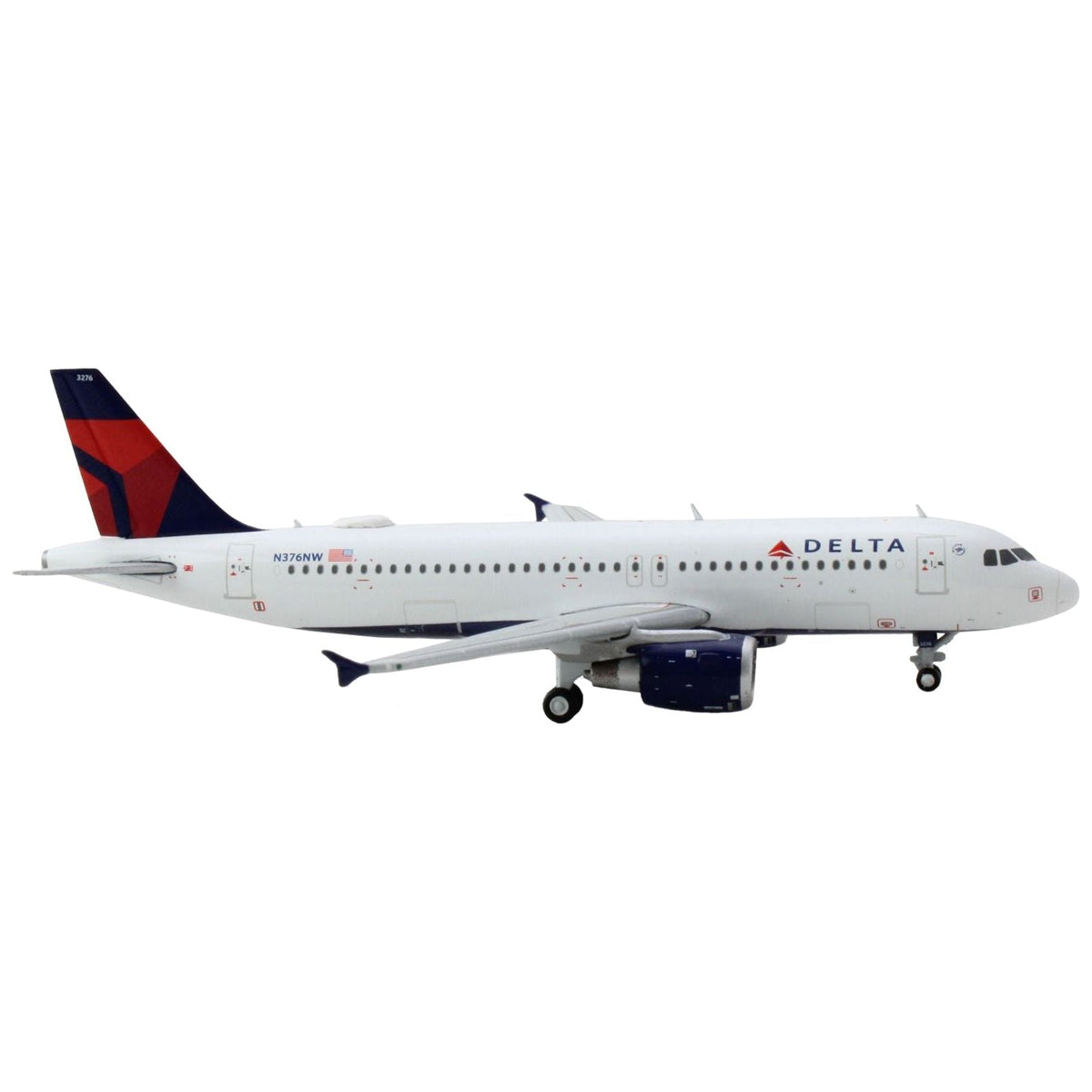 Airbus A320 Commercial Aircraft "Delta Air Lines" White with Red and Blue Tail 1/400 Diecast Model Airplane by GeminiJets-GeminiJets-ModelCars.com