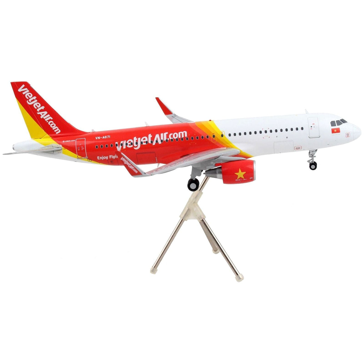 Airbus A320 Commercial Aircraft "VietJet Air" White and Red "Gemini 200" Series 1/200 Diecast Model Airplane by GeminiJets-GeminiJets-ModelCars.com