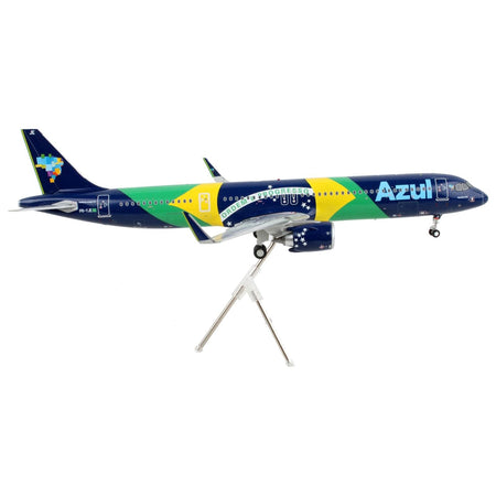 Airbus A321neo Commercial Aircraft "Azul Linhas Aereas" Dark Blue Brazil Flag Livery "Gemini 200" Series 1/200 Diecast Model Airplane by GeminiJets - GeminiJets - ModelCars.com