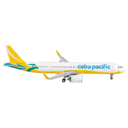 Airbus A321neo Commercial Aircraft "Cebu Pacific" Yellow and White 1/400 Diecast Model Airplane by GeminiJets - GeminiJets - ModelCars.com