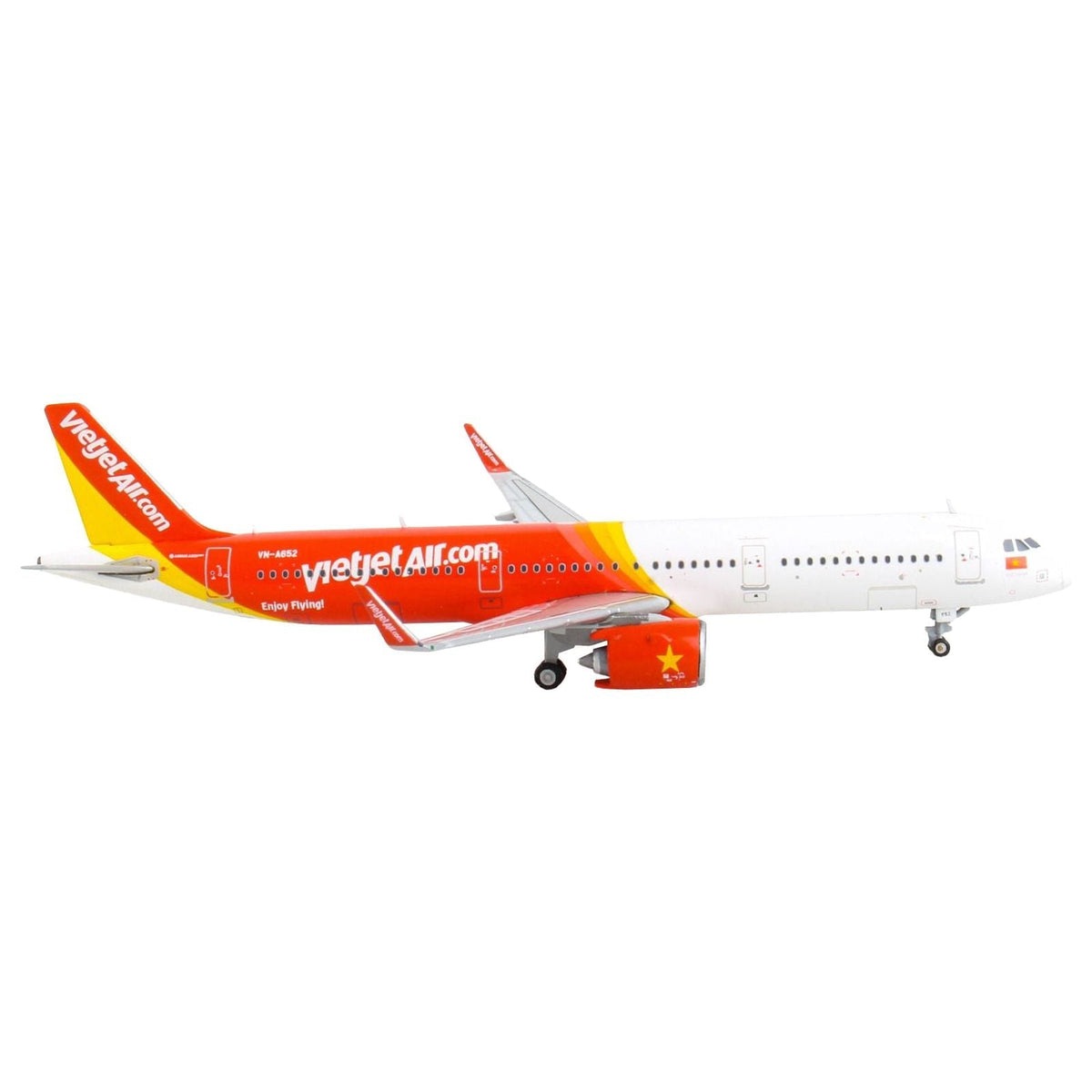 Airbus A321neo Commercial Aircraft "VietJet Air" White and Red 1/400 Diecast Model Airplane by GeminiJets-GeminiJets-ModelCars.com