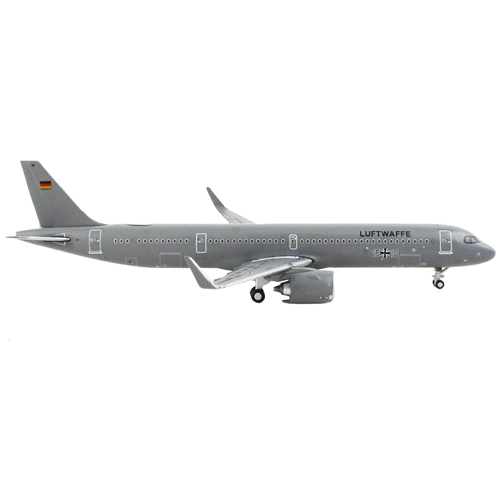 Airbus A321neo Transport Aircraft "German Luftwaffe" Gray "Gemini Macs" Series 1/400 Diecast Model Airplane by GeminiJets - GeminiJets - ModelCars.com