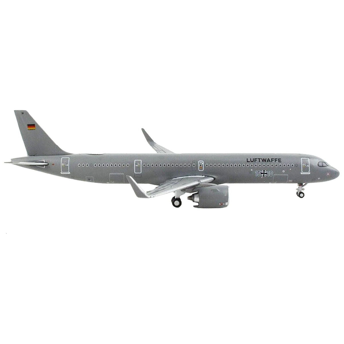 Airbus A321neo Transport Aircraft "German Luftwaffe" Gray "Gemini Macs" Series 1/400 Diecast Model Airplane by GeminiJets-GeminiJets-ModelCars.com