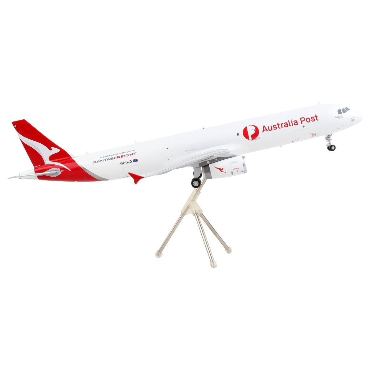 Airbus A321P2F Commercial Aircraft "Qantas Freight - Australia Post" White with Red Tail "Gemini 200" Series 1/200 Diecast Model Airplane by GeminiJets-GeminiJets-ModelCars.com