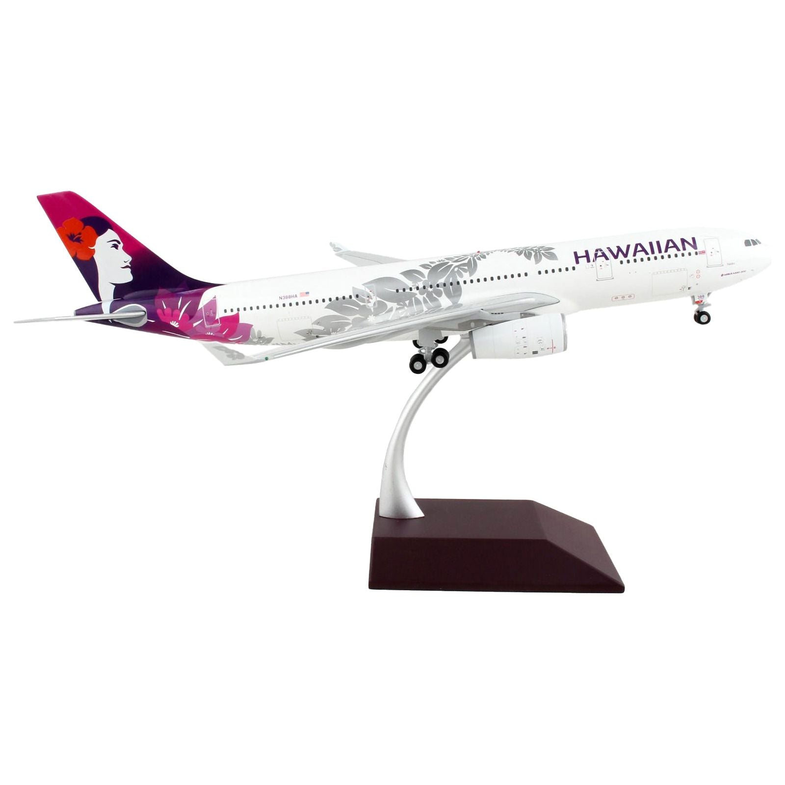 Airbus A330 - 200 Commercial Aircraft "Hawaiian Airlines" White with Purple Tail "Gemini 200" Series 1/200 Diecast Model Airplane by GeminiJets - GeminiJets - ModelCars.com