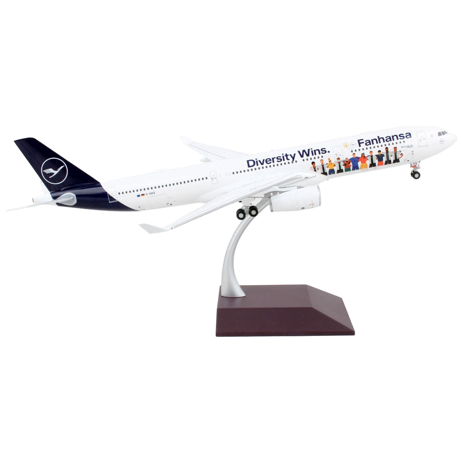 Airbus A330 - 300 Commercial Aircraft "Lufthansa - Diversity Wins" White with Blue Tail "Gemini 200" Series 1/200 Diecast Model Airplane by GeminiJets - GeminiJets - ModelCars.com