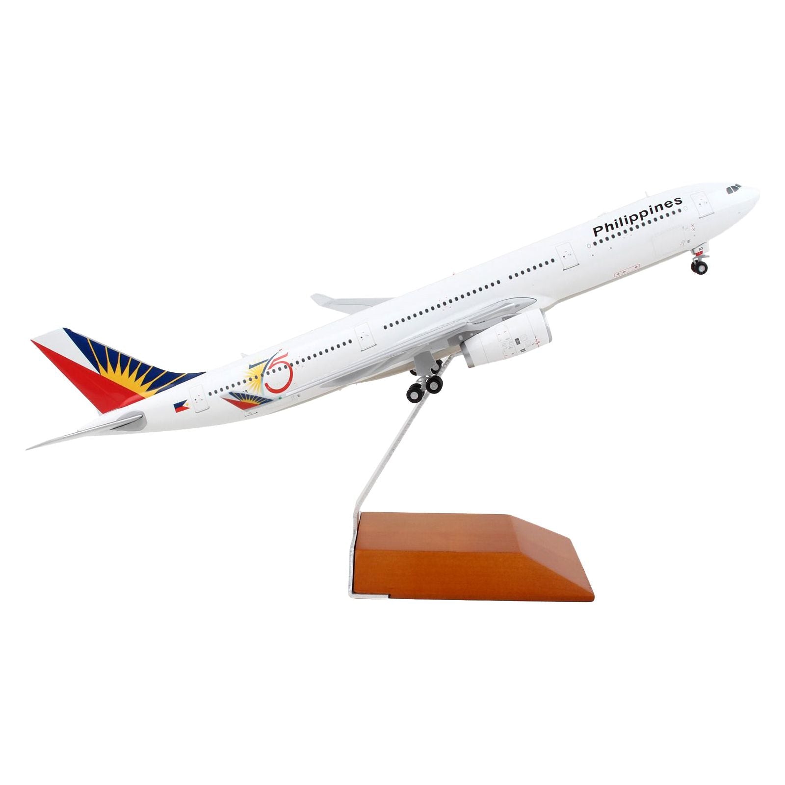 Airbus A330 - 300 Commercial Aircraft "Philippine Airlines - 75th Anniversary" White with Tail Graphics "Gemini 200" Series 1/200 Diecast Model Airplane by GeminiJets - GeminiJets - ModelCars.com