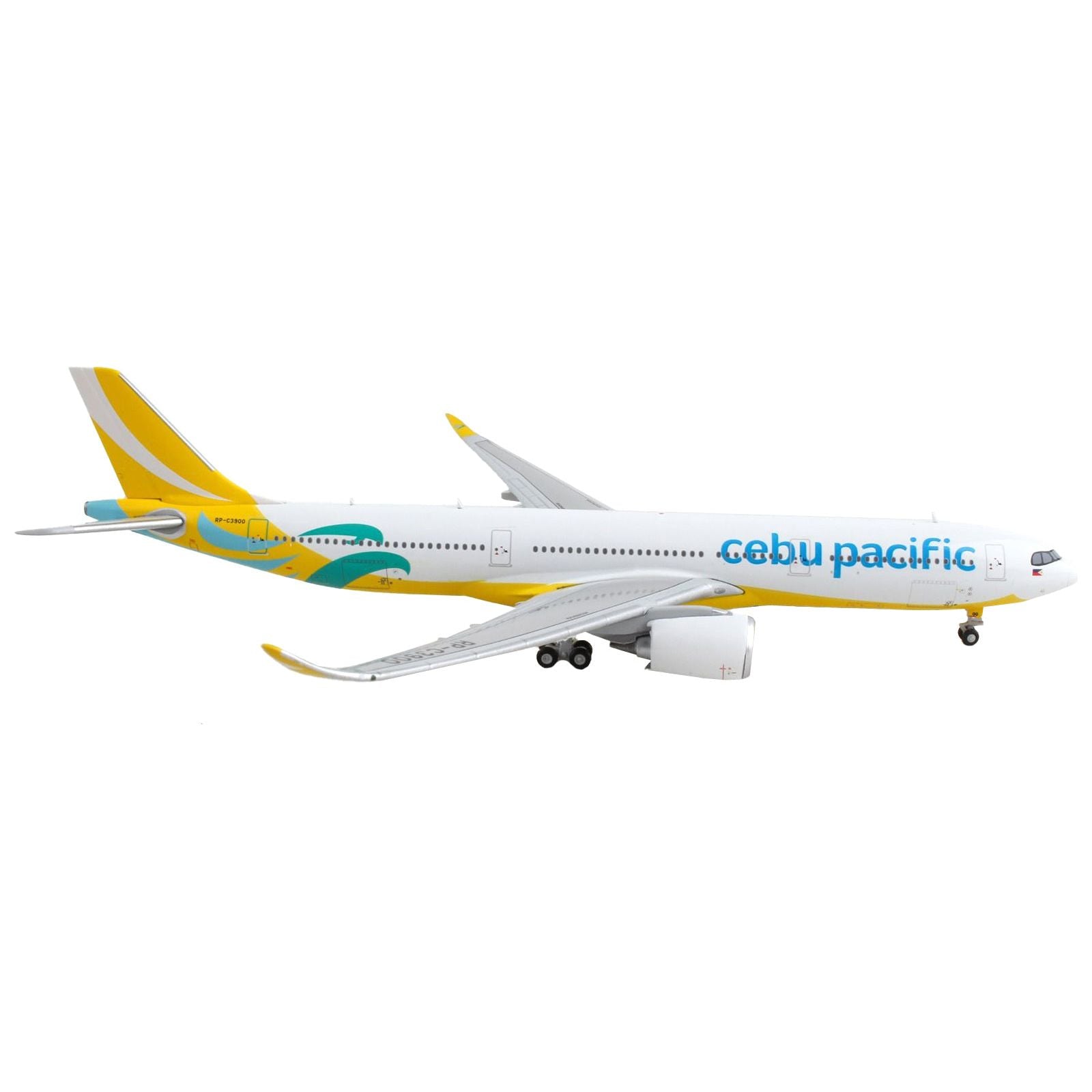 Airbus A330 - 900 Commercial Aircraft "Cebu Pacific" Yellow and White 1/400 Diecast Model Airplane by GeminiJets - GeminiJets - ModelCars.com