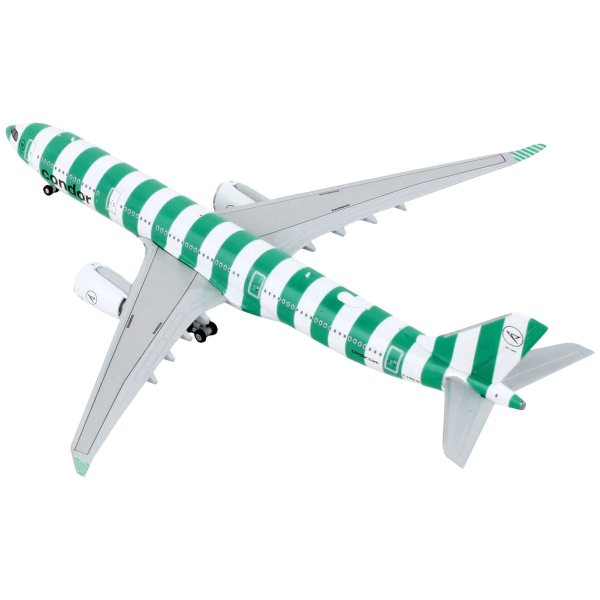 Airbus A330-900 Commercial Aircraft "Condor Airlines" Green and White Stripes 1/400 Diecast Model Airplane by GeminiJets-GeminiJets-ModelCars.com