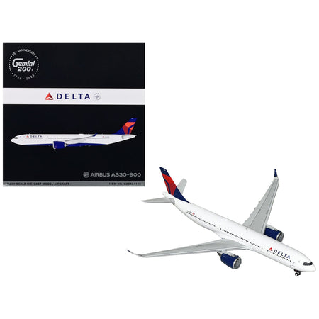 Airbus A330 - 900 Commercial Aircraft "Delta Air Lines" White with Blue and Red Tail "Gemini 200" Series 1/200 Diecast Model Airplane by GeminiJets - GeminiJets - ModelCars.com