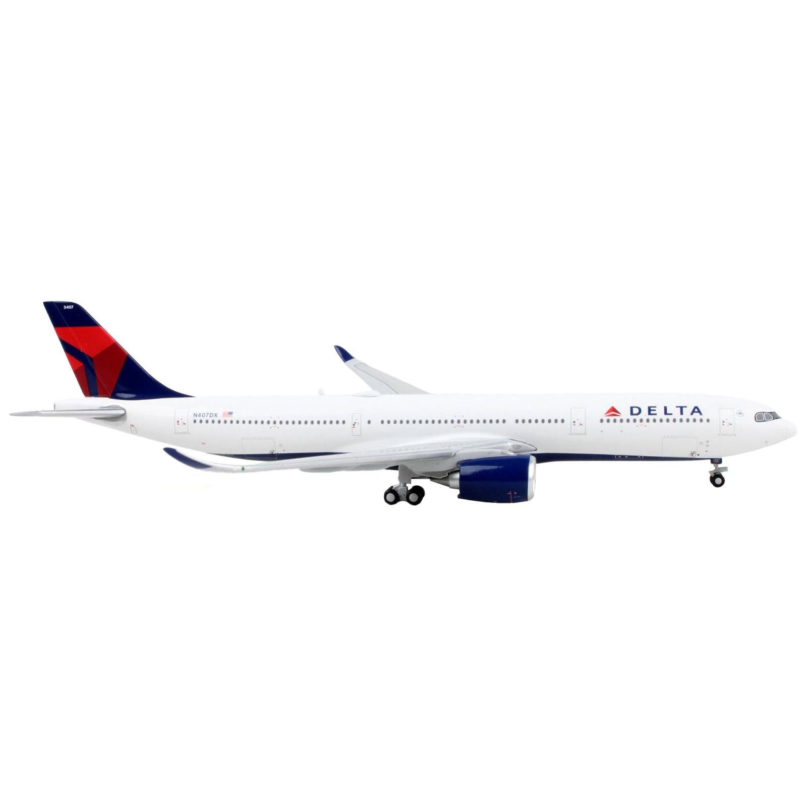 Airbus A330 - 900 Commercial Aircraft "Delta Air Lines" White with Blue Tail 1/400 Diecast Model Airplane by GeminiJets - GeminiJets - ModelCars.com