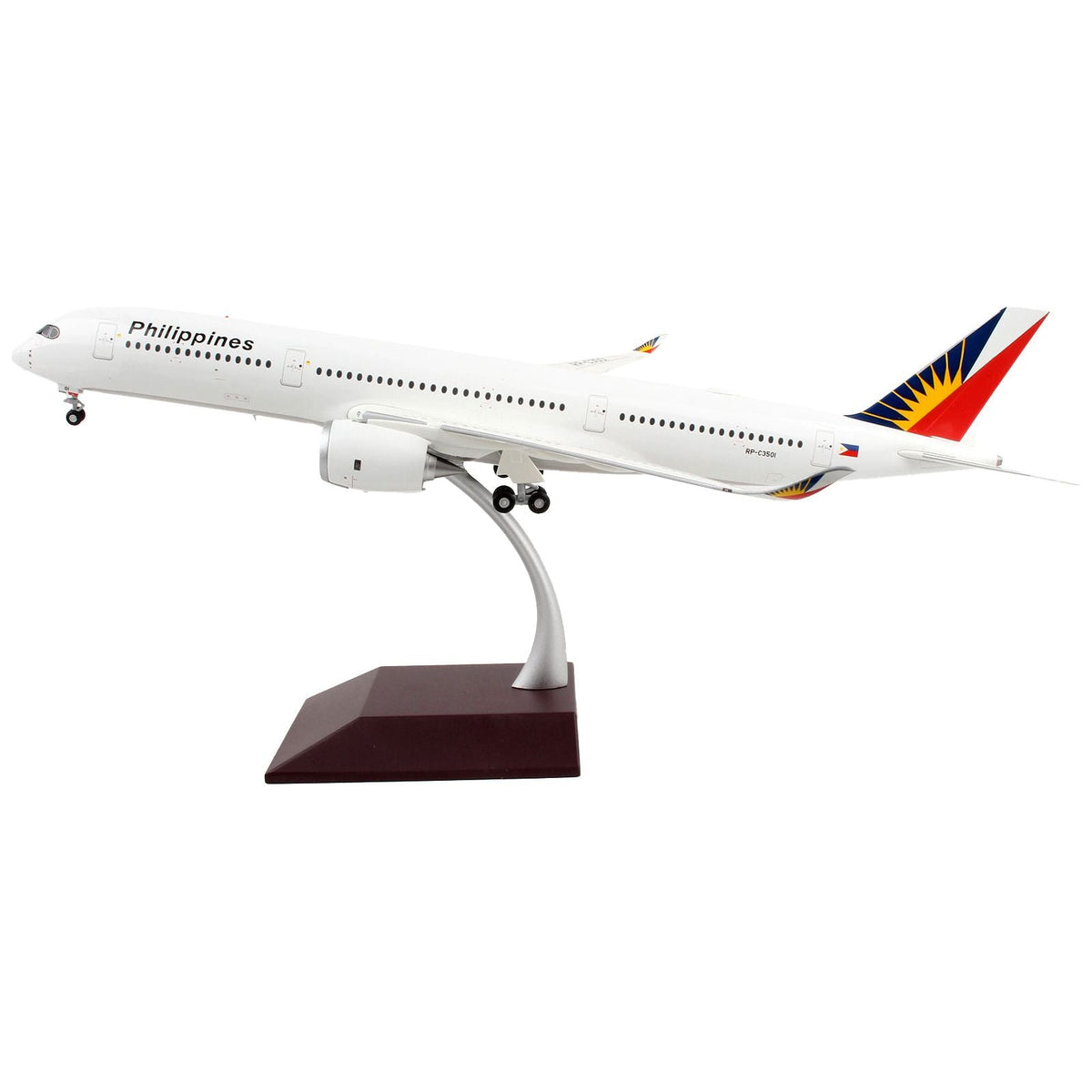 Airbus A350-900 Commercial Aircraft "Philippine Airlines" White with Tail Graphics "Gemini 200" Series 1/200 Diecast Model Airplane by GeminiJets-GeminiJets-ModelCars.com