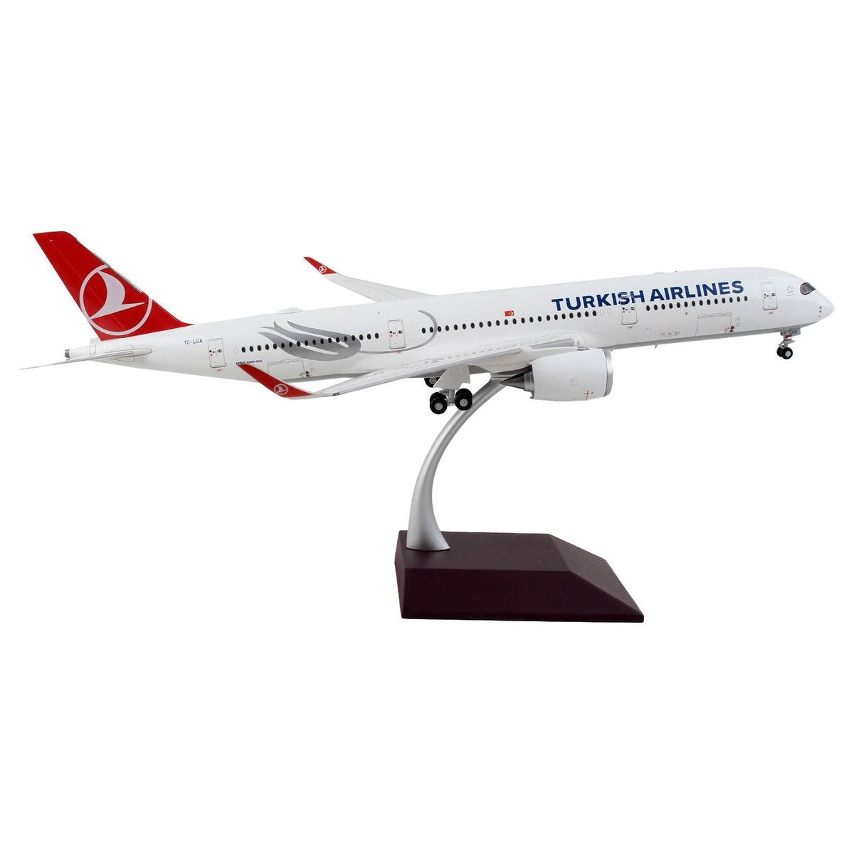 Airbus A350-900 Commercial Aircraft "Turkish Airlines" White with Red Tail "Gemini 200" Series 1/200 Diecast Model Airplane by GeminiJets-GeminiJets-ModelCars.com
