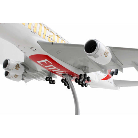 Airbus A380-800 Commercial Aircraft "Emirates Airlines - New Livery" White with Striped Tail "Gemini 200" Series 1/200 Diecast Model Airplane by GeminiJets-GeminiJets-ModelCars.com