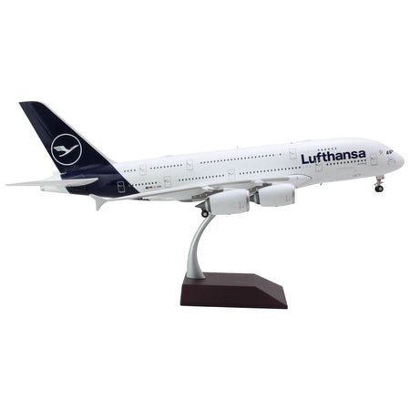 Airbus A380 Commercial Aircraft "Lufthansa" (D-AIMK) White with Dark Blue Tail "Gemini 200" Series 1/200 Diecast Model Airplane by GeminiJets-GeminiJets-ModelCars.com