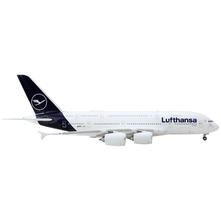 Airbus A380 Commercial Aircraft "Lufthansa" White with Blue Tail 1/400 Diecast Model Airplane by GeminiJets-GeminiJets-ModelCars.com