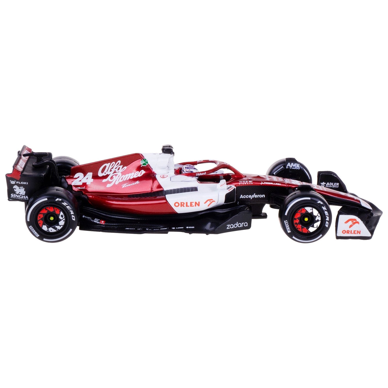 Alfa Romeo C42 24 Zhou Guanyu F1 Formula One "Bahrain Grand Prix" (2022) with Display Case 1/43 Diecast Model Car by Bburago - Bburago - ModelCars.com