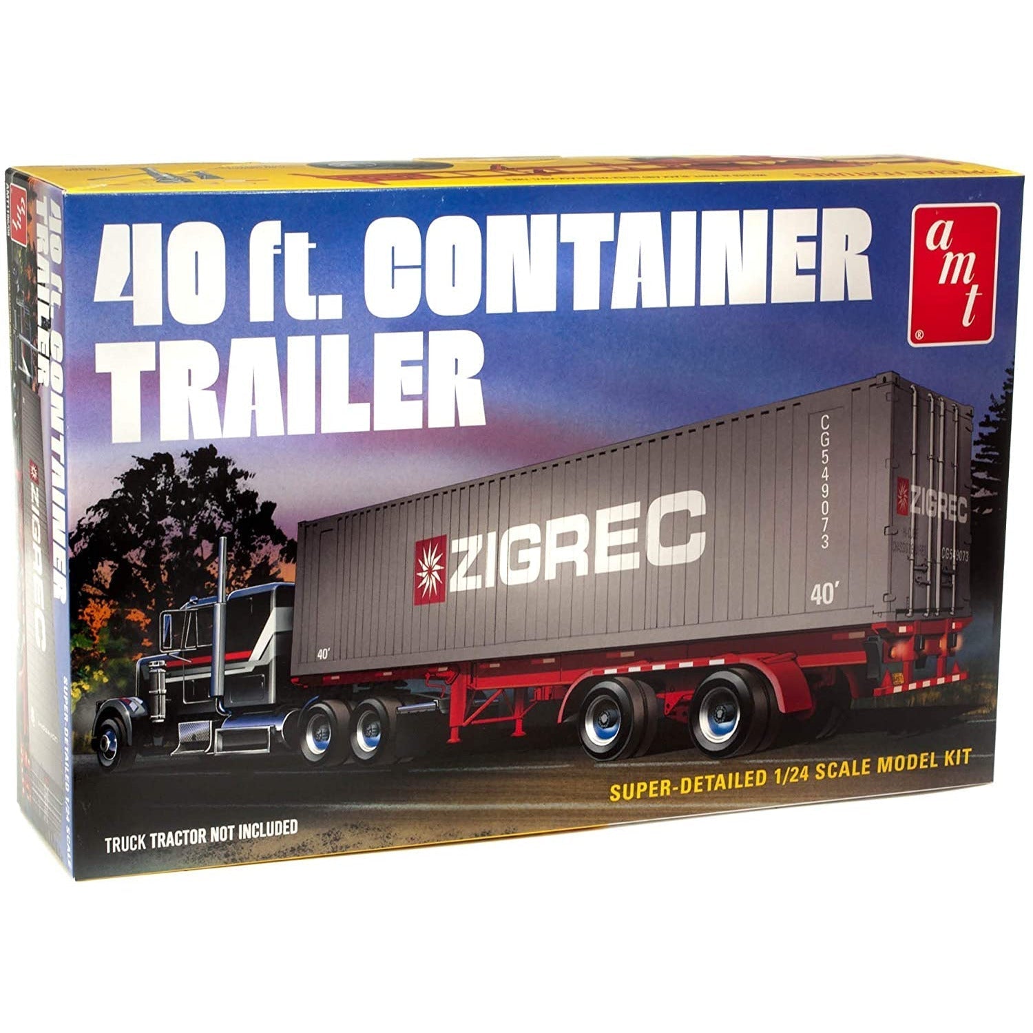 AMT 1/24 40' Semi Container Trailer - AMT - ModelCars.com