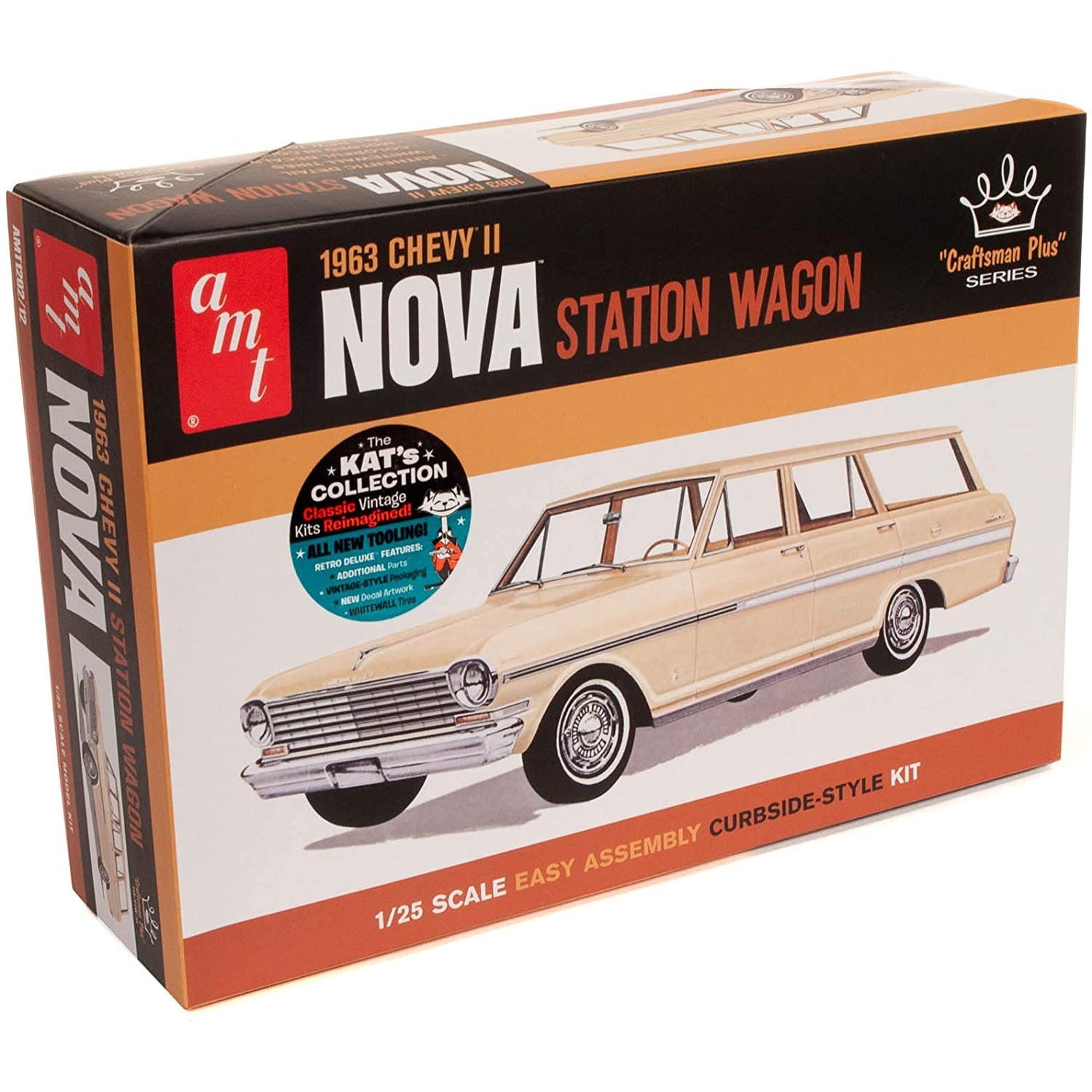 AMT 1/25 1963 Chevy II Nova Station Wagon Craftsman Plus Series - AMT - ModelCars.com