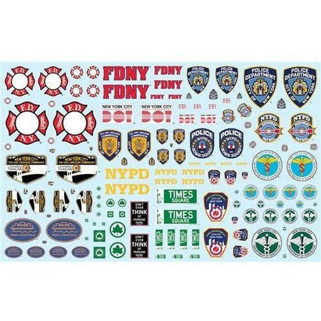 AMT 1/25 NYC Auxiliary Service Logos Decal Pack-AMT-ModelCars.com