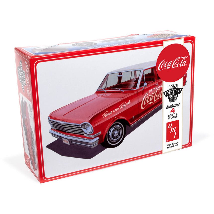 AMT 1963 Chevy II Nova Wagon w/Crates Coke 1/25 Scale Model Kit - AMT - ModelCars.com