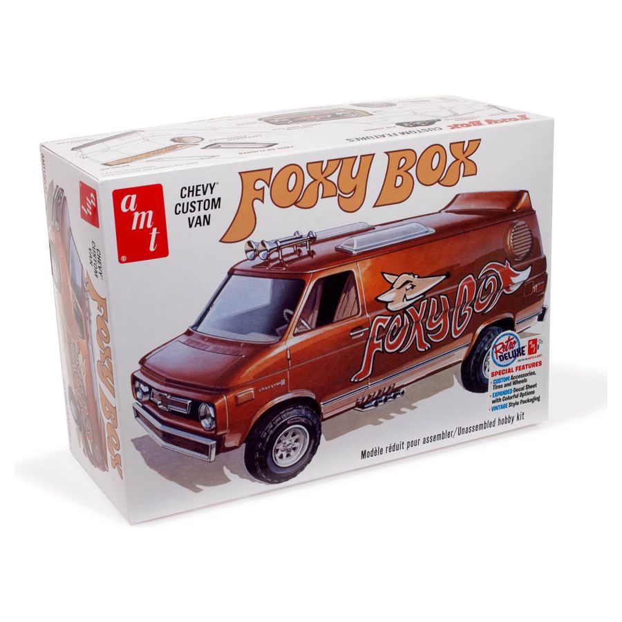 AMT 1975 Chevy Van "Foxy Box" 1/25 Scale Model Kit-AMT-ModelCars.com