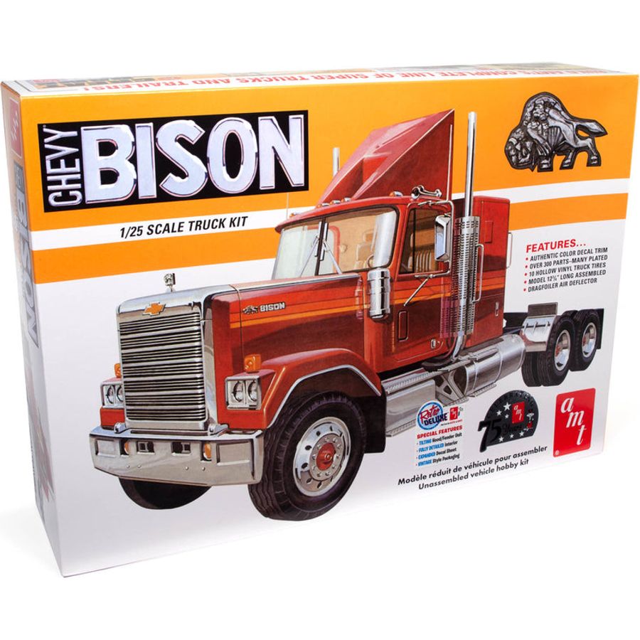 AMT Chevrolet Bison Conventional Tractor 1/25 Scale Model Kit - AMT - ModelCars.com