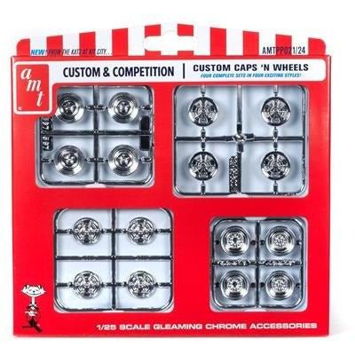 AMT Custom Caps & Wheels Parts Pack 1/25 Scale - AMT - ModelCars.com