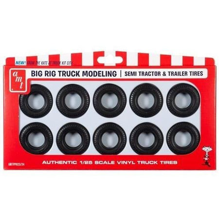 AMT Semi Tractor & Trailer Tires Parts Pack 1/25 Scale-AMT-ModelCars.com