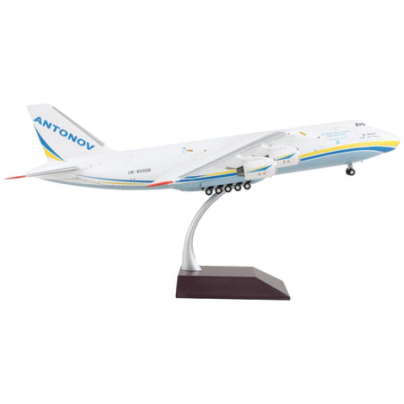 Antonov 124 - 100M Commercial Aircraft "Antonov Airlines" White with Blue and Yellow Stripes "Gemini 200" Series 1/200 Diecast Model Airplane by GeminiJets - GeminiJets - ModelCars.com