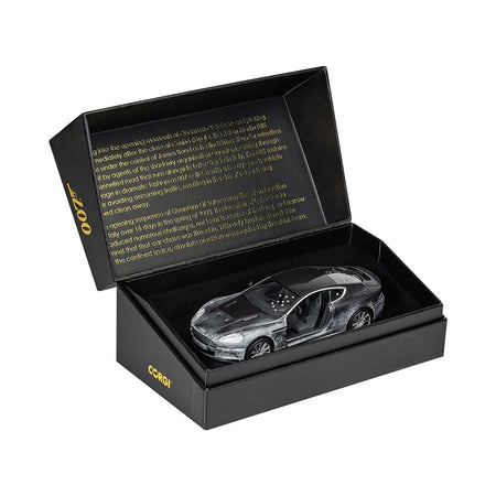 Aston Martin DBS Gray Metallic (Damaged Version) James Bond 007 "Quantum of Solace" (2008) Movie Diecast Model Car by Corgi-Corgi-ModelCars.com