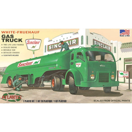 Atlantis 1/48 White Fruehauf Gas Truck Sinclair US Army Plastic Model kit - Atlantis - ModelCars.com