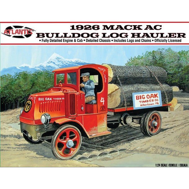 Atlantis 1926 MACK AC Bulldog Logging Truck 1/24-Atlantis-ModelCars.com