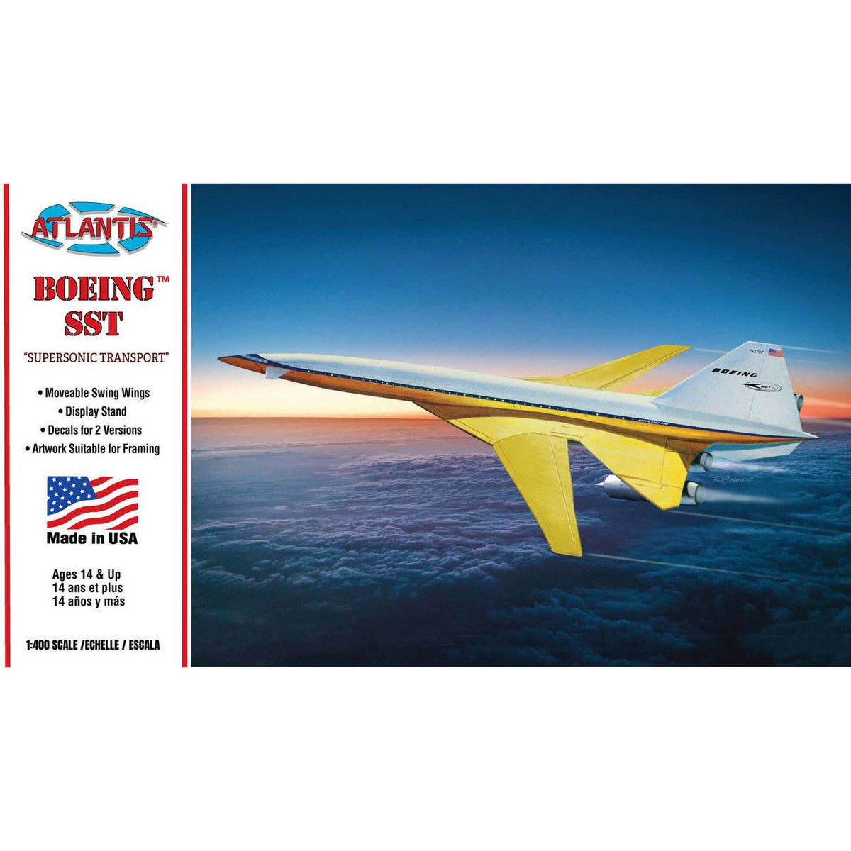 Atlantis Boeing SST Supersonic Transport 1/400-Atlantis-ModelCars.com