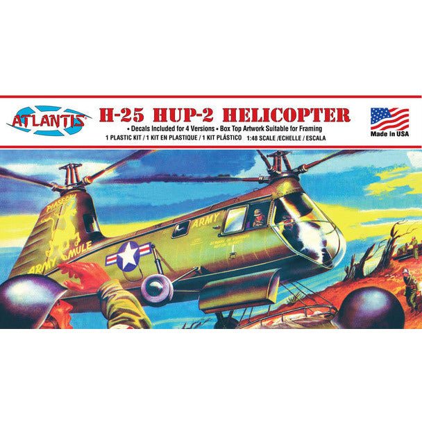 Atlantis H - 25 Army Mule HUP - 2 Helicopter 1/48 Plastic Model Kit - Atlantis - ModelCars.com