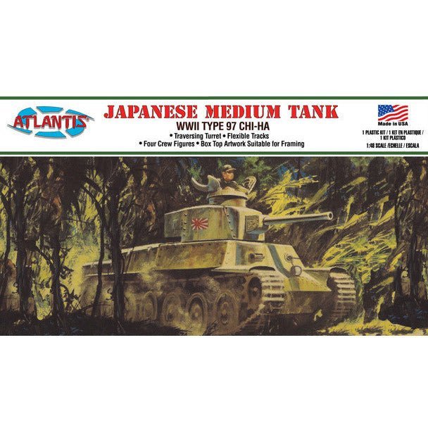Atlantis Japanese Medium Tank Chi-Ha 1/48 Model kit-Atlantis-ModelCars.com
