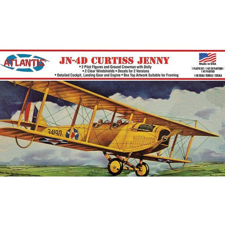 Atlantis JN-4D Curtiss Jenny 1/48 Plastic Model Kit-Atlantis-ModelCars.com