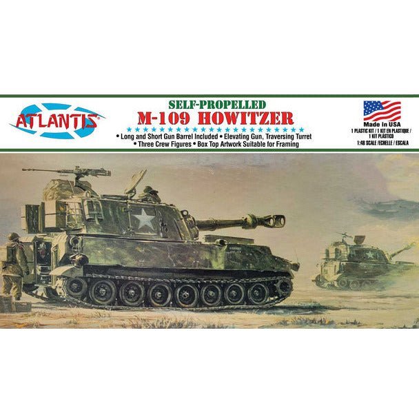 Atlantis M-109 SP Howitzer 1/48 Plastic Model Kit-Atlantis-ModelCars.com