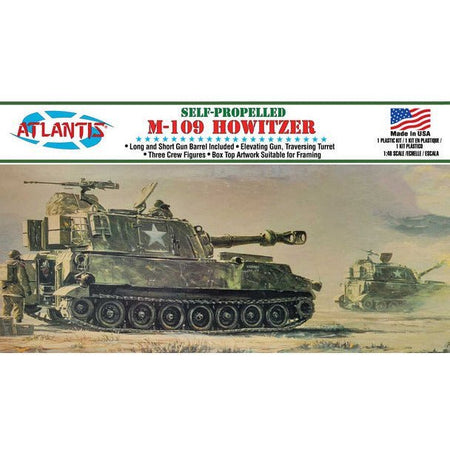 Atlantis M-109 SP Howitzer 1/48 Plastic Model Kit-Atlantis-ModelCars.com