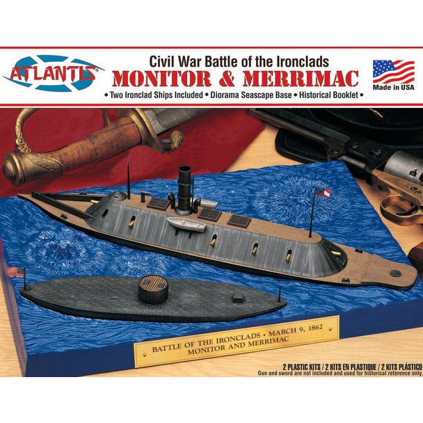 Atlantis Monitor and Merrimac/Virginia Plastic Model kit Set - Atlantis - ModelCars.com